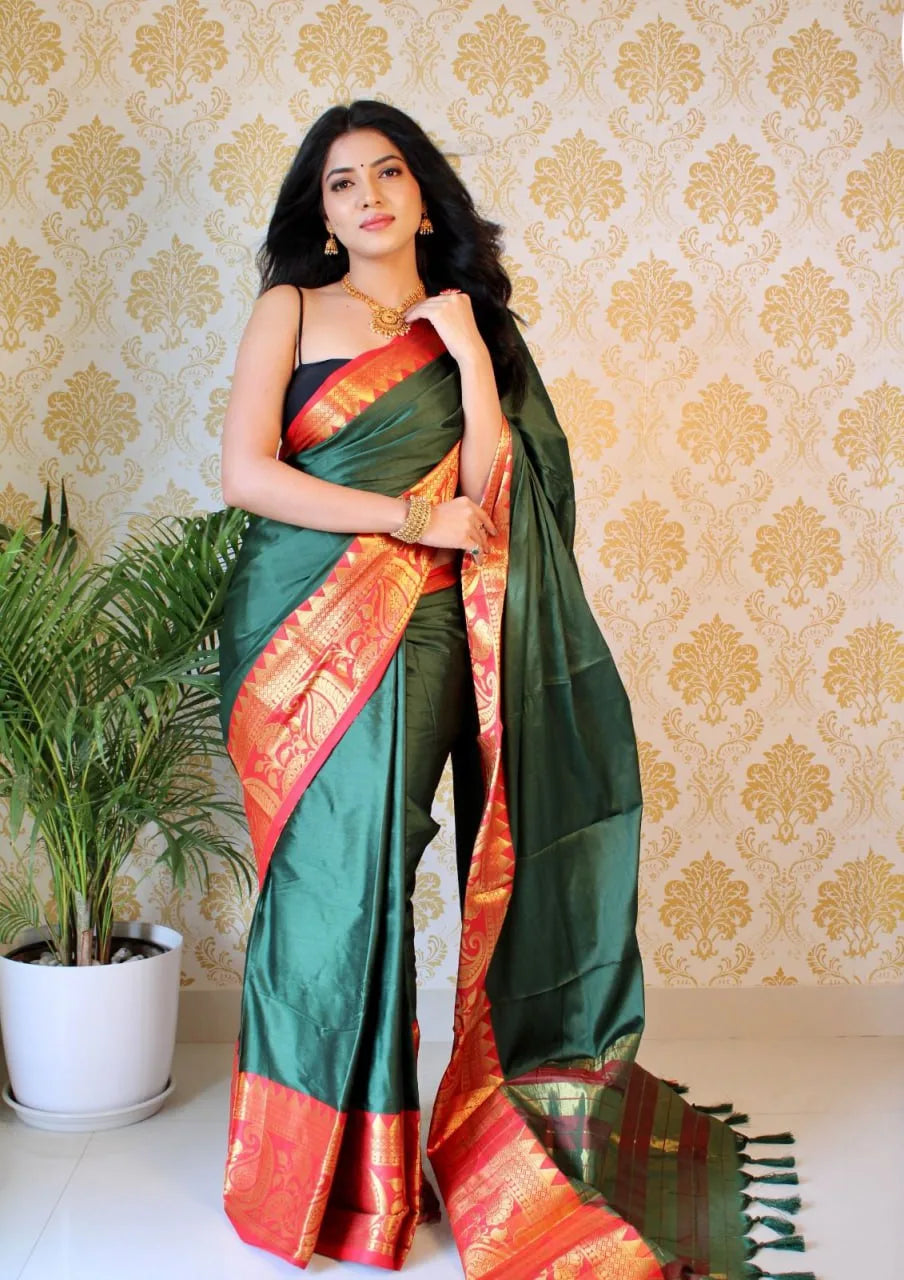 Pure Mercerised Cotton Silk Saree - Mira Fashion