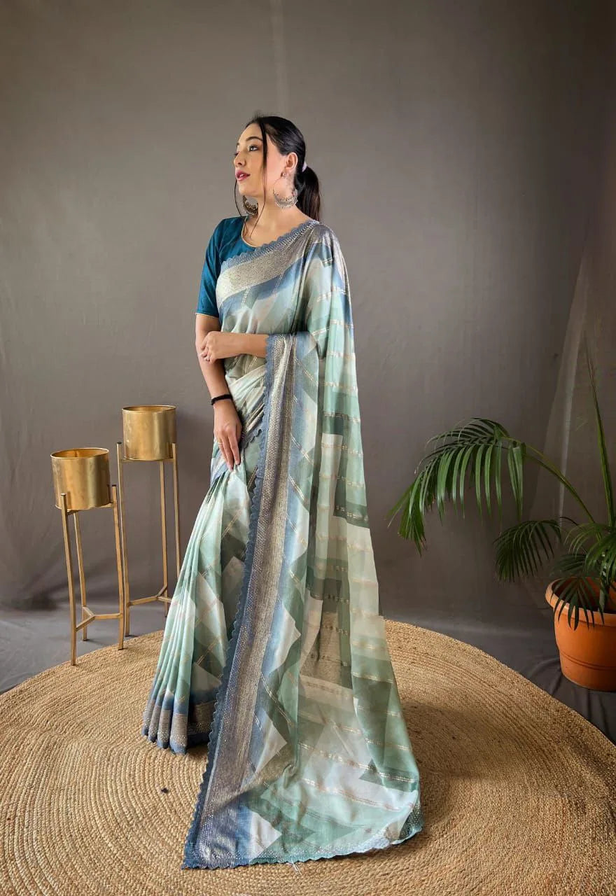 Prekha Pure Organza Saree - Mira Fashion