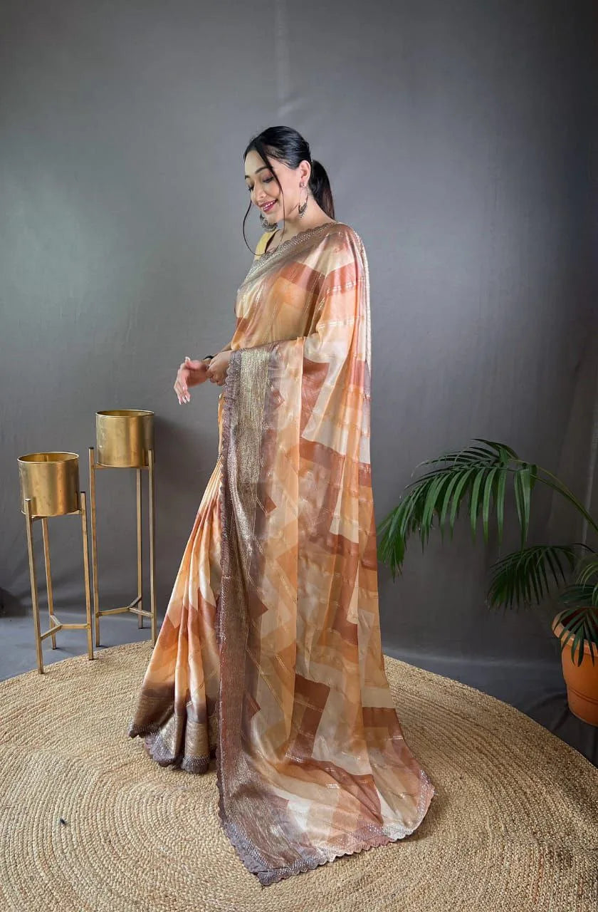 Prekha Pure Organza Saree - Mira Fashion