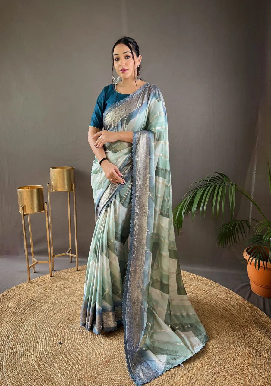 Prekha Pure Organza Saree - Mira Fashion