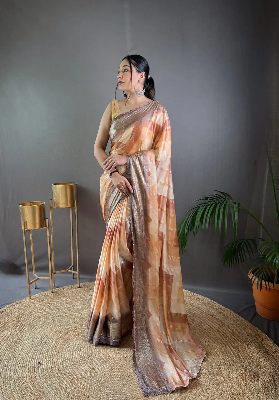 Prekha Pure Organza Saree - Mira Fashion