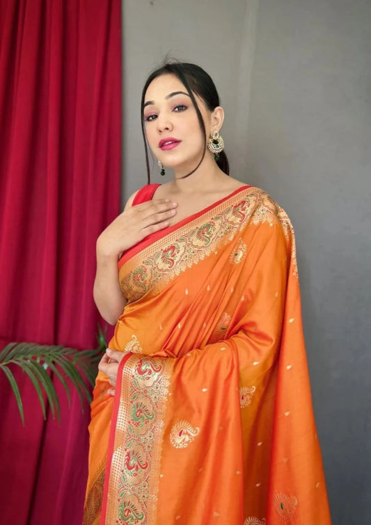 Meera Pure Paithani Silk Saree - Mira Fashion